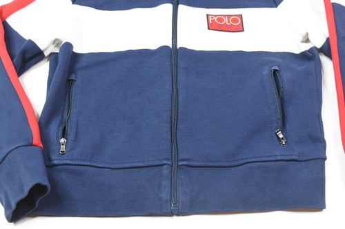 Polo Ralph Lauren 1992 Stadium Track Jacket Boys Large Blue White Full-Zip - Picture 3 of 9