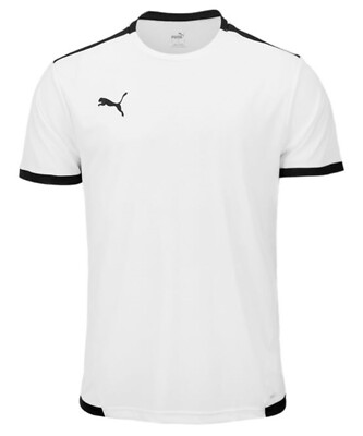 PUMA Herren Team LIGA Shirts Trikot Training weiß Tee Oberteil Freizeit T-Shi...