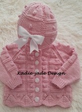 Baby Knitting Pattern #75 -To make Cardigan & Hat in sizes 0-3/3-6m