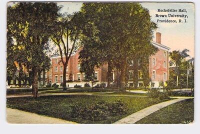 PPC Postcard RI Rhode Island Providence Rockefeller Hall Brown University