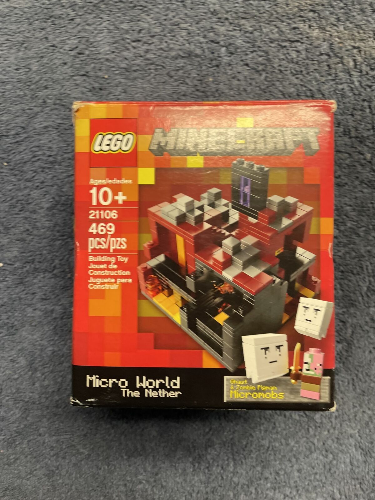 Minecraft Lego Collectible 3 Piece Set - (The Original) Minecraft 21102,  the Village 21105, the Nether 21106. (Recommended Age 10-15 Yrs)