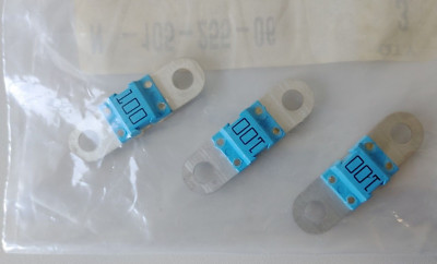 3 New Genuine VW AUDI SEAT SKODA Bora Caddy Fuses 100A Blue (3 count)  N10525506