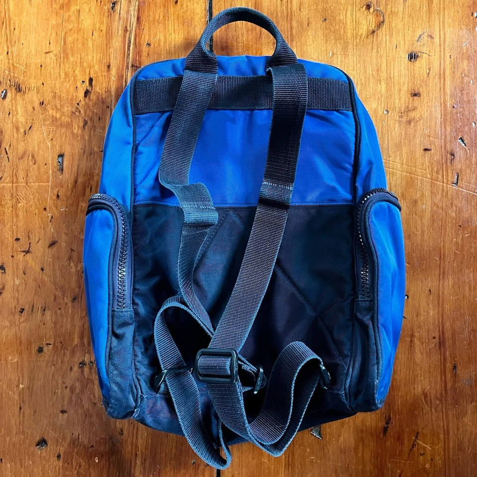 90s Y2K POLO SPORT Ralph Lauren Logo Two Tone Backpack Blue Navy SUPER RARE - Image 2 of 4