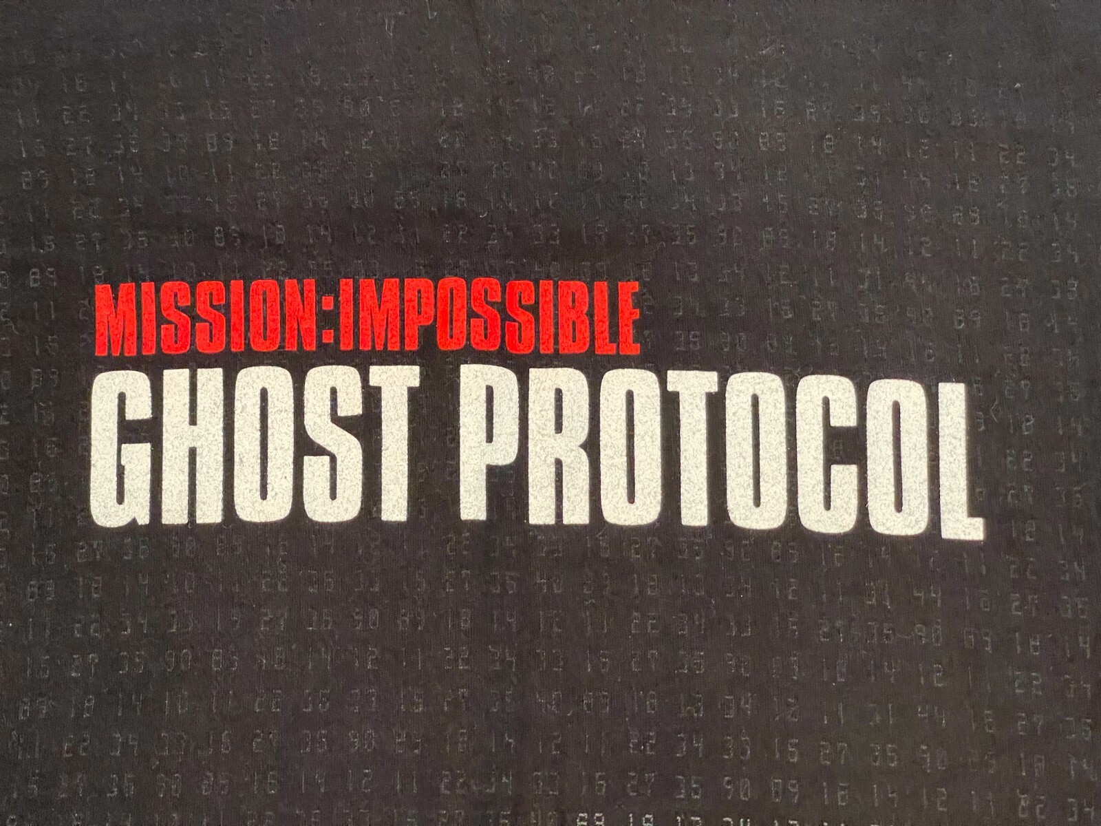 Rare MISSION IMPOSSIBLE GHOST PROTOCOL T-SHIRT BL… - image 2