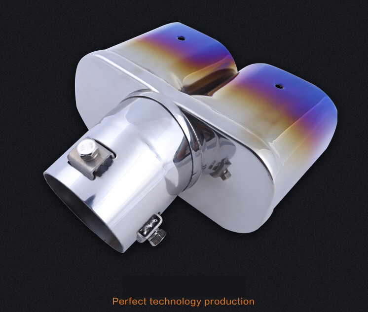 1x Blue Exhaust Pipe Tips Exhaust Muffler Tail Pipe for Honda HRV HRV