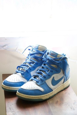 1999 Nike Dunk High LE White Carolina Blue UNC NYC | eBay
