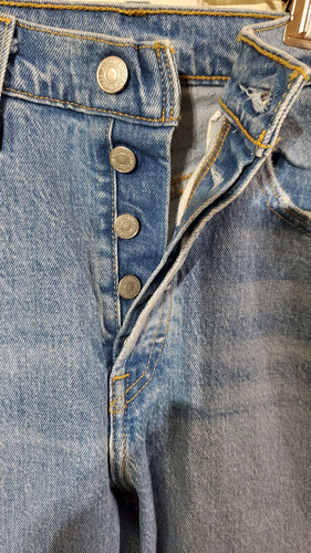 Vtg Levi’s 501 Button Fly W27 x L32 Unisex? Blue - Picture 14 of 20