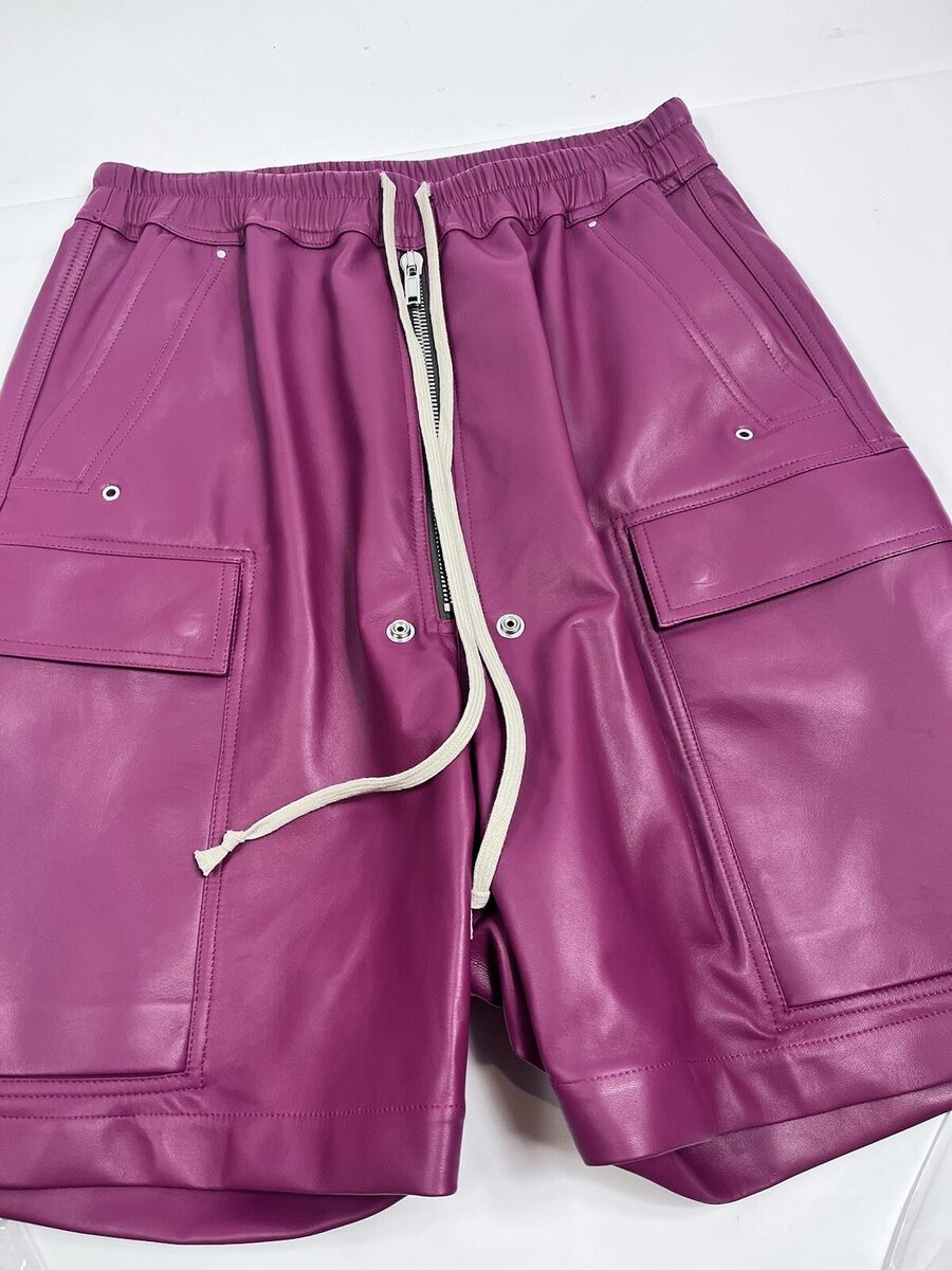 Rick Owens Cargobela Fuchsia Leather Shorts Size: M | eBay Rick Owens Cargobela Fuchsia Leather Shorts Size: M | eBay