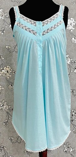 SoieRose 100% Baumwolle Celeste ärmelloses Nachthemd mit Trägern - SR-1099 - Bild 2 von 7