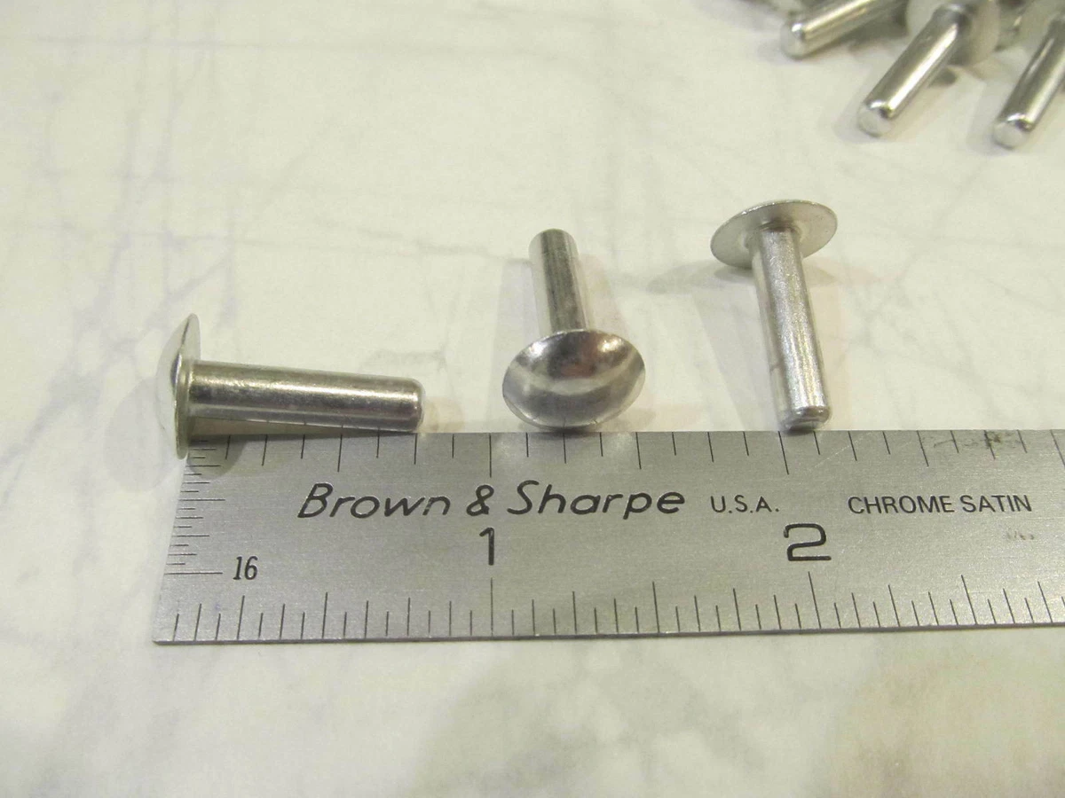 3 16 x 3 4 Aluminum Round Dome Truss Head Solid Rivets Bx 650