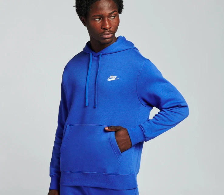 NWT Nike Sportswear Club Fleece Pullover Hoodie BV2654-430 SZ 2XL Astronomy  Blue | eBay