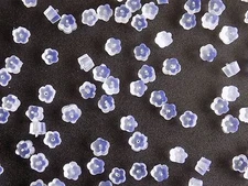 (50 Qty)  PLASTIC RUBBER SILICONE EARRING BACK STOPPER EAR POST NUT CAP HOOK 5mm