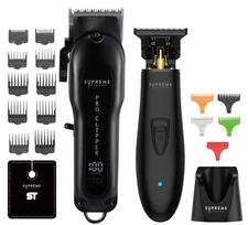 Supreme Trimmer 2-in-1 Pro Clipper & DLC T-Shaper Combo | STC5030 & ST5206 Black