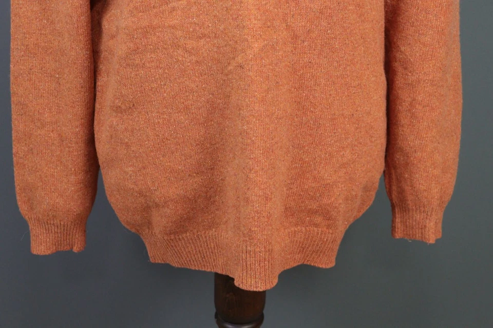 CHARLES CHEVIGNON Orange Crew Neck Wool Silk Knit Sweater Size XXL - Image 2 of 4