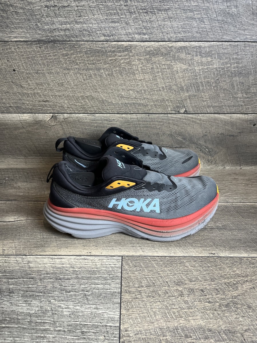 Hoka Bondi 8 Mens Running Shoes 8.5B Navy Teal Blue Orange Sneakers 1123202 HOKA - Bondi 8 Varsity Navy / White Running | Mercari main image 4