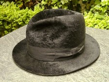 Neu: ERCO    Fédora Hut Gr.56 Maulwurf-Kanin...