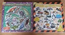 Magnetic Puzzles Lot Of 2 Dinosaur Puzzle Wheels At Work The Orb Factory NEW