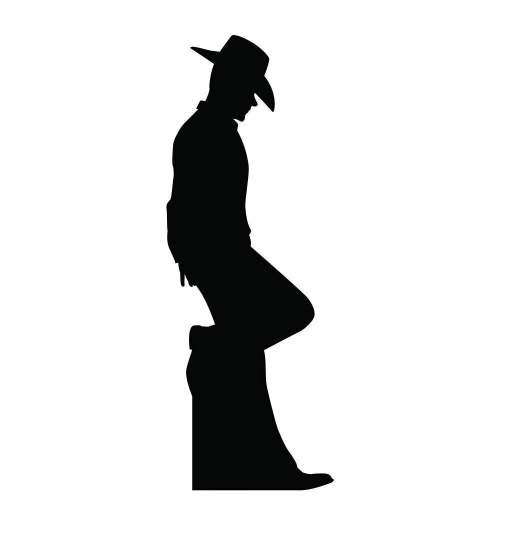 Cowboy Leaning Silhouette Life-Size Cardboard Cutout Standup Standee