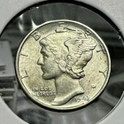 1943 SILVER MERCURY DIME BRILLIANT UNCIRCULATED COIN