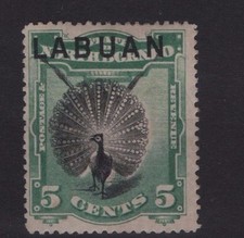 LABUAN SG 65 1894 5c overprint on North Borneo Perf 14&frac12;-15 Mounted Mint