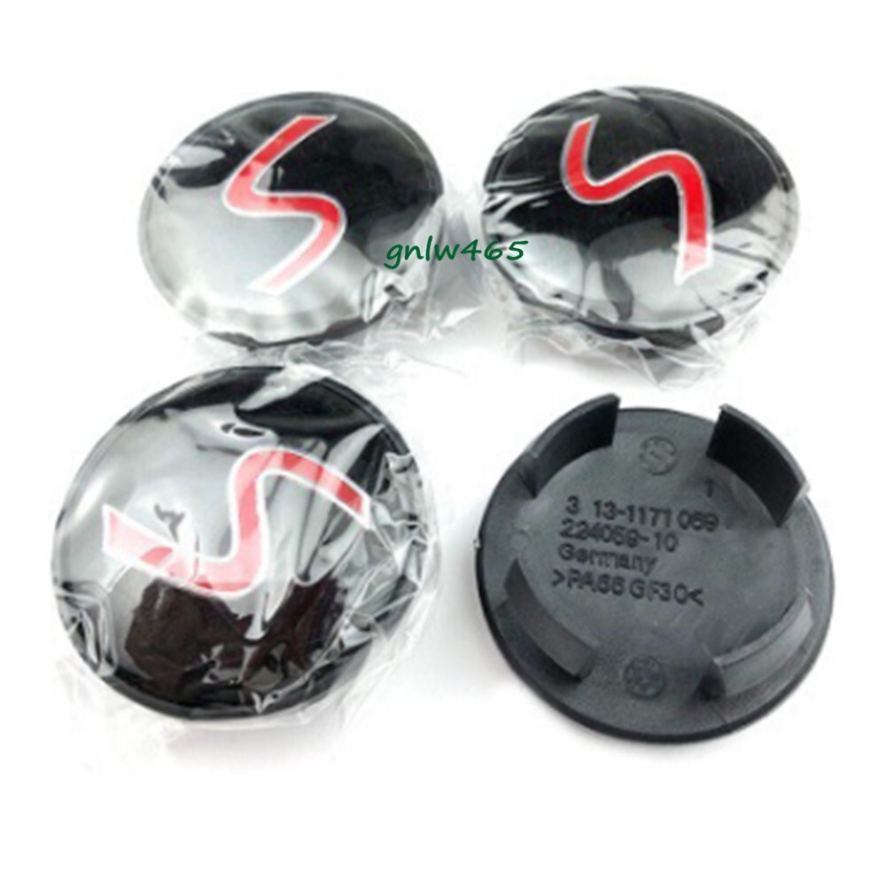 4X 54MM S Sign Car Wheel Center Cap Hub caps for MINI Cooper S R50 R52 R53 R56
