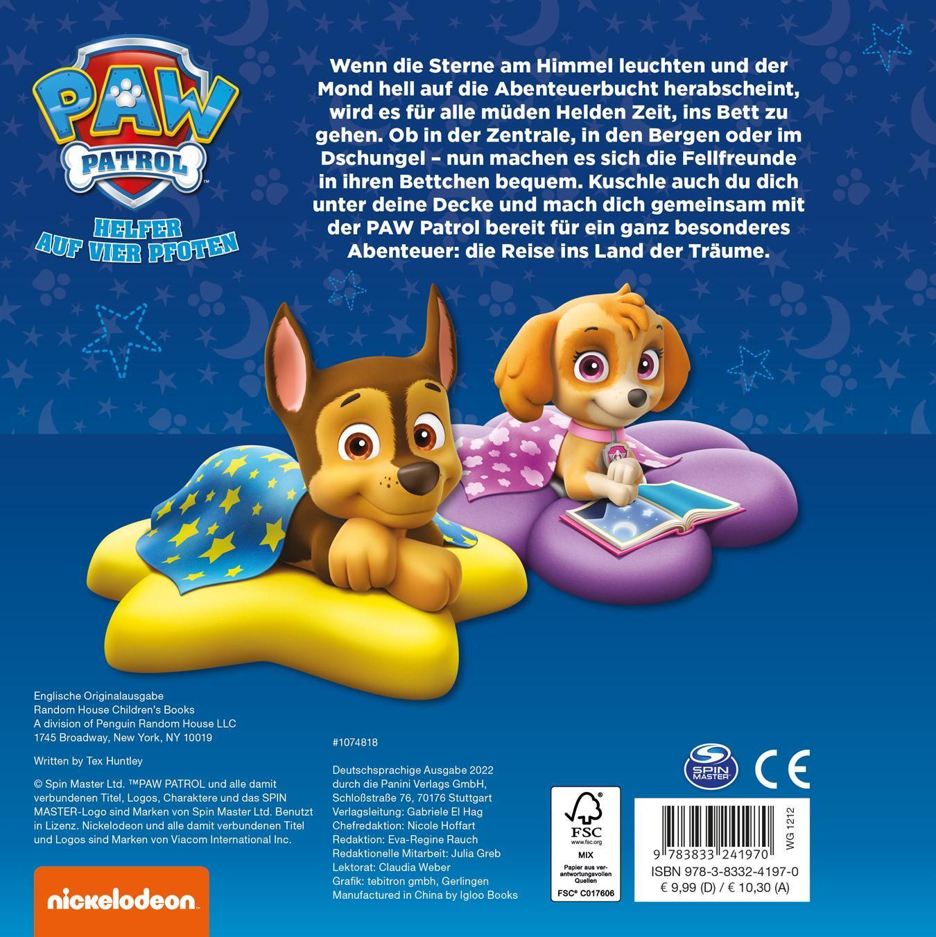 Thumbnail - Paw Patrol: Meine Erste Gutenachtgeschichte | Pappbilderbuch | Tex
