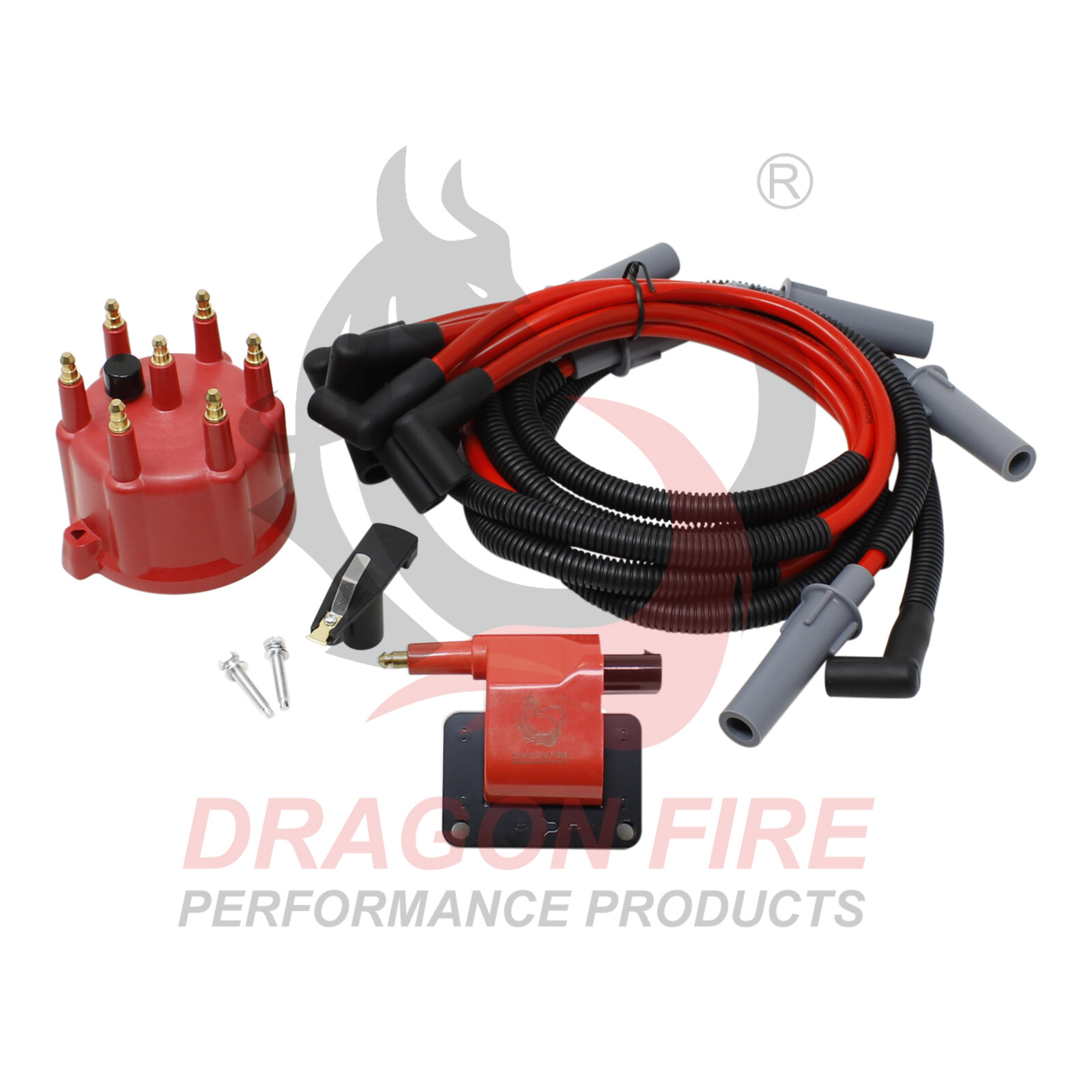 DRAGON FIRE Ignition Cap Rotor Coil Wires for 91-97 Dodge Jeep Plymouth 3.9L V6