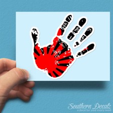 Hand Print Jdm Rising Sun - Vinyl Decal Sticker - C58 - 3.75 X 3.75 Hand Print Jdm Rising Sun - Vinyl Decal Sticker - C58 - 3.75 X 3.75