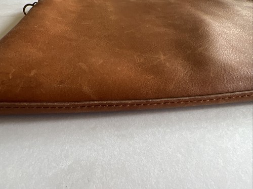 Madewell Padded Laptop Case 14” Brown Leather Zip Closure - Picture 4 of 14