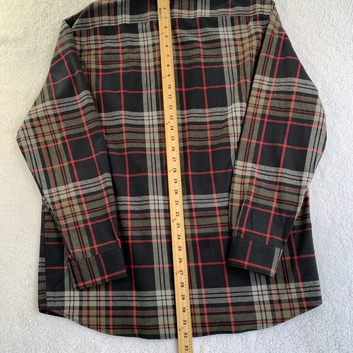 Schmidt Workwear Flannel Shirt Size L Big Color Black Gray Olive Outdoor Winter - Picture 7 of 8