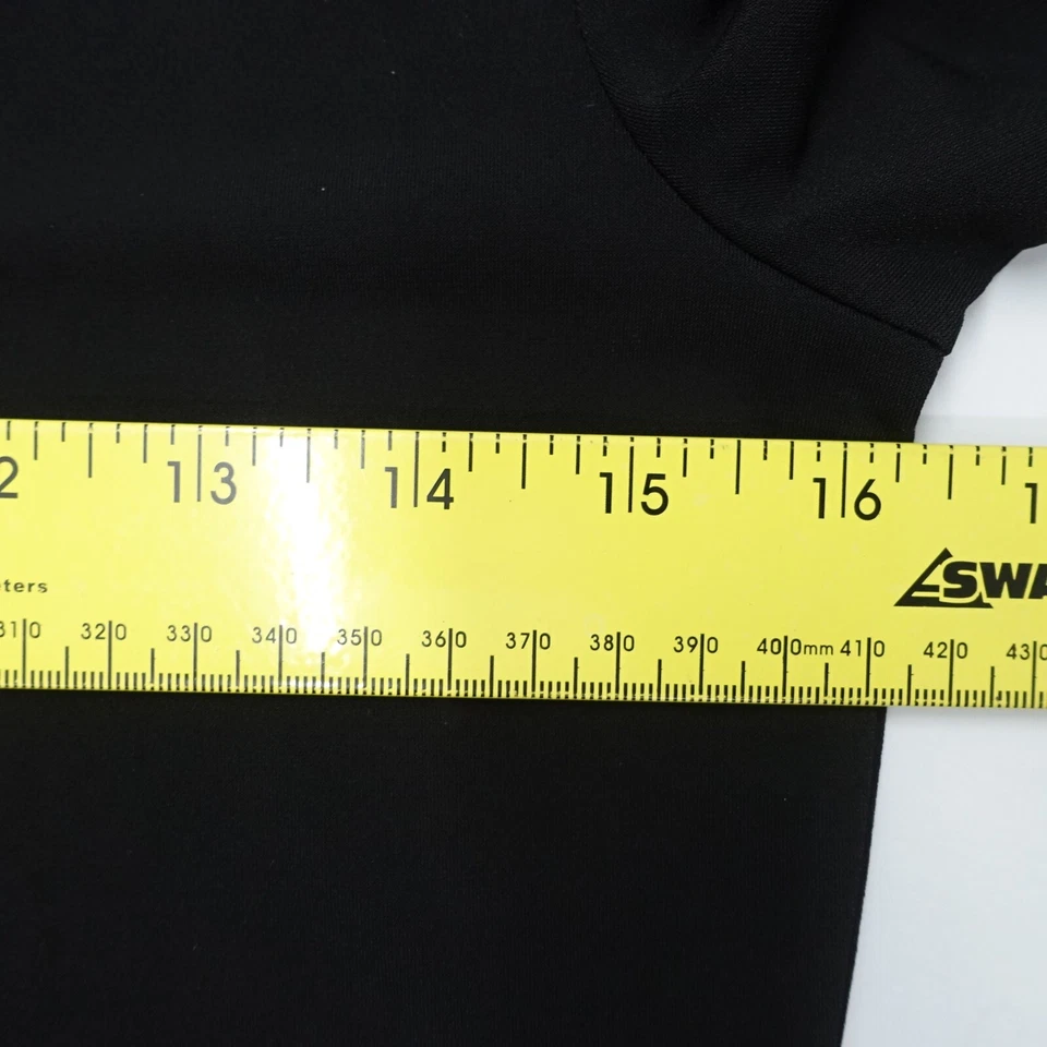 Top túnica para mujer White House Black Market S negro poliéster cuello dividido pulóver Foto 4 de 4