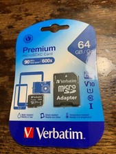 Verbatim 64gb Pro Microsdxc Memory Card With Adapter, Uhs-1 Class 10