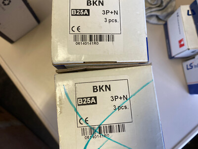 5X LS BKN B25A 3P+N Leitungsschutzschalter, 25 A