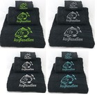 Carp Fish Personalised Embroidered Black Towel set Choice of sizes & Name/text