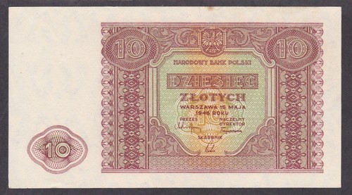 [AU] 1946 Polonia 10 Zlotych P-126 [013-1] - Foto 1 di 2