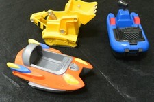SPIN MASTER Paw Patrol Sea Rescue Boat Transforming Vehicle Bulldozer Lot of 3