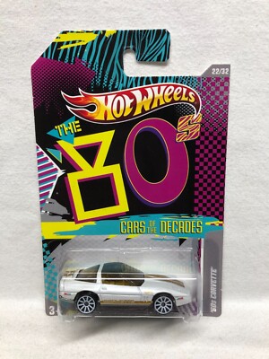 HOT WHEELS CARS OF THE DECADES THE 80S CHEVY CORVETTE WHITE