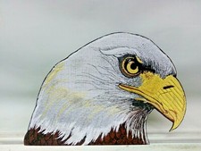 PATCH TOPPA RICAMATA TESTA DI AQUILA AMERICANA GRANDE 30,5x21,5 CM TERMOADESIVA