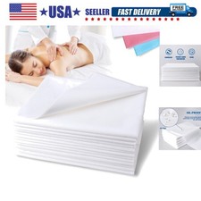 Disposable Bed Sheets, 50 Pcs Waterproof Bed Cover for SPA Tattoo Massage Tab...