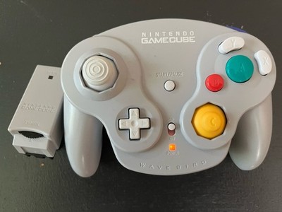 Nintendo GameCube OEM Platinum WAVEBIRD Controller DOL-004 w/ Receiver DOL-005