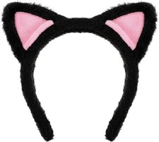 NICO Cat Ears Headbands, Plush Soft Cute Washing Face Head band Fuzzy