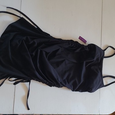Adore Me dress Black Organic Cotton Adjustable Side Ties S