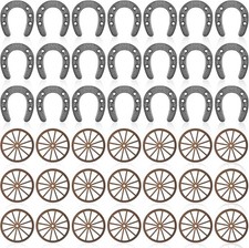 Mini Iron Horseshoes - 100 Pcs Western Party Decorations  Rustic Decor