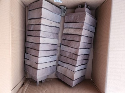 (2 Pk) TandoStone Stacked Stone Corner - 6.5''W x 6.38''D x 18.25''H - Sedona Bluff