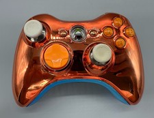 Mando Inalámbrico Xbox 360 Naranja Cromo Personalizado Mod Naranja Botones OEM