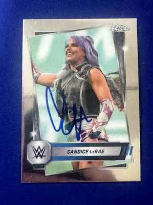 WWE CANDICE LERAE  Signed 2025 Topps Chrome Card