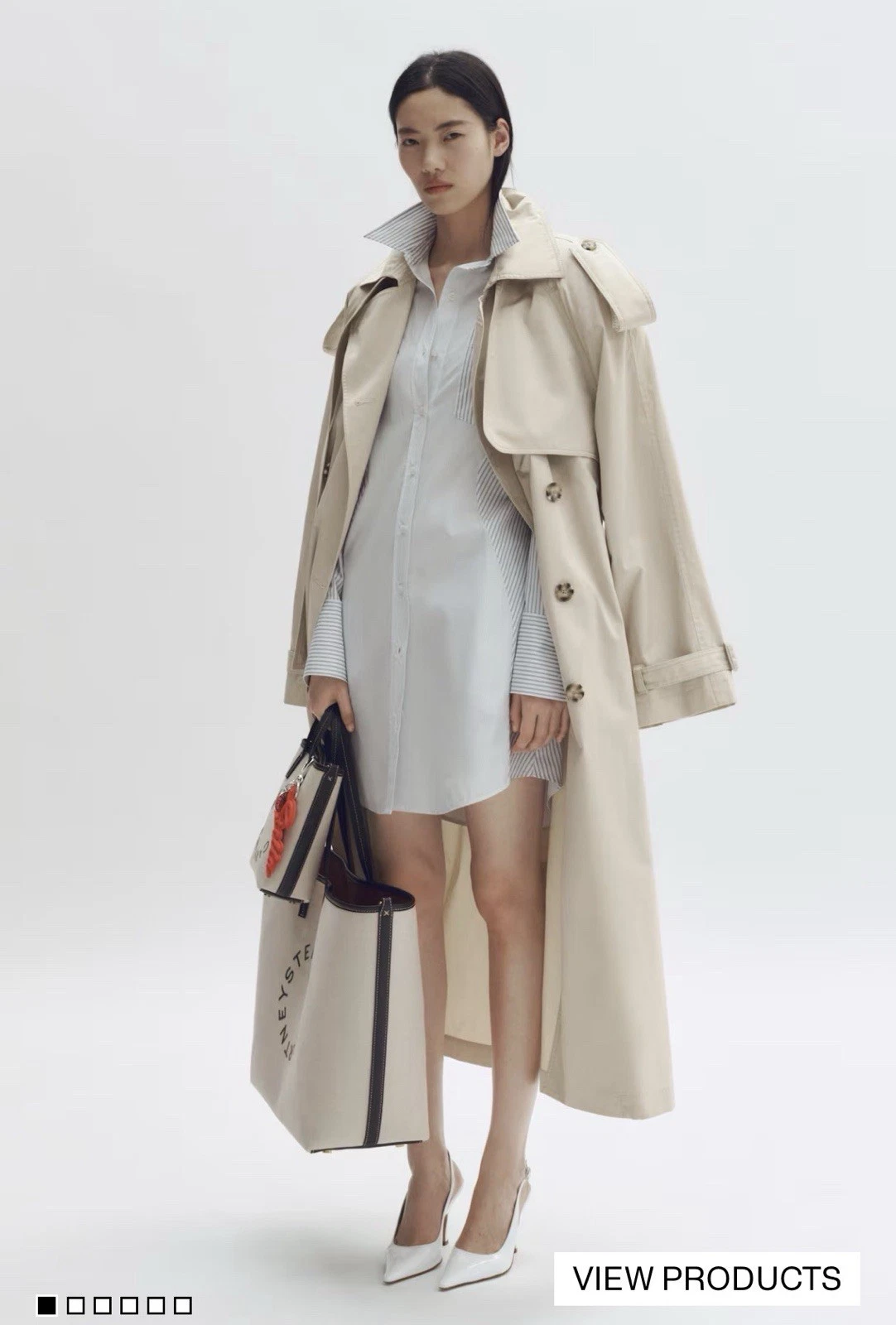 STELLA MCCARTNEY H&M Oversized Trench Coat, NWT, Size S
