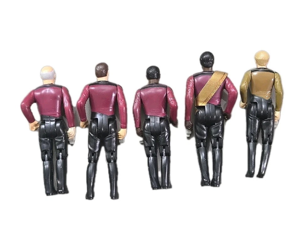Figuras Galoob Toys 1988 Star Trek TNG 3,75" - Enterprise-D Crew Set de 5 Foto 2 de 4
