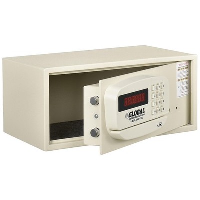 Hotel Safe Electronic Lock w/Card Slot Keyed Differently Off White 15''Wx10''Dx7''H