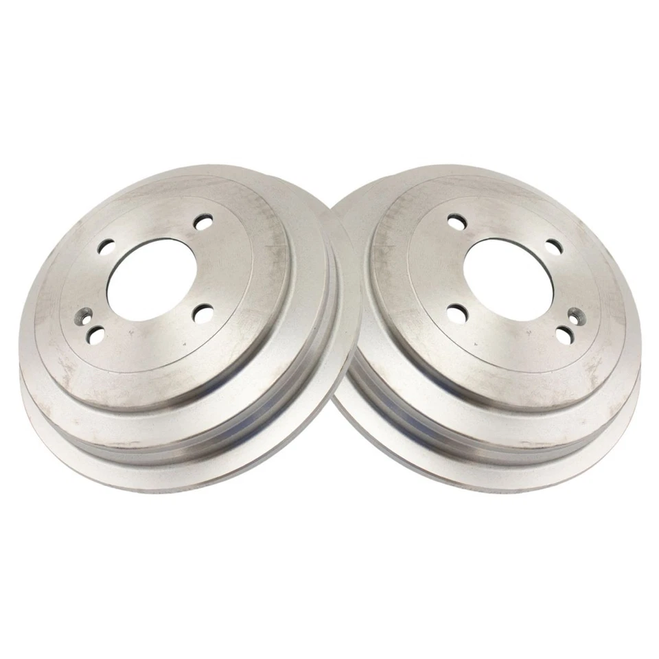 TRQ Rear Brake Drum Set Driver & Passenger Side For 2013-2017 Hyundai Accent - Image 2 of 4